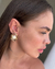 BRI92 - BRINCO ORGANIC MADRE PÉROLA - FOLHEADO A OURO 18k - comprar online
