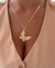 CO144 - COLAR VENEZIANA BORBOLETA NAVETI - FOLHEADO A OURO 18k - comprar online