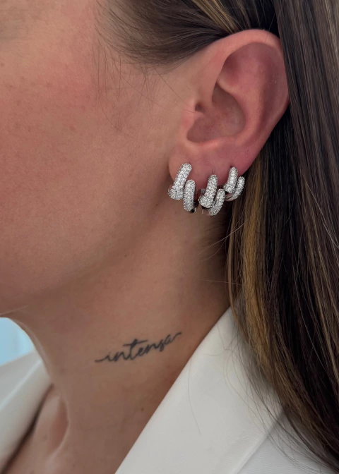 FES18- KIT BRINCO TRIO ZIRCÔNIA PREGO- FOLHEADO A PRATA 925 - comprar online