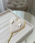 BRI139 - BRINCO CLASSIC INSP VG BRANCO - FOLHEADO A OURO 18k