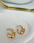 BRI509 - BRINCO ARGOLA CHEIO ORGANIC - FOLHEADO A OURO 18k - comprar online