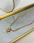 COL3470 - CHOKER VENEZIANA INSPIRAÇÃO MINI BORBOLETA ZIRCÔNIA - 35cm + 5cm extensor - FOLHEADO A OURO 18k