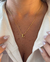 CO789- COLAR VENEZIANA MINI INICIAL - FOLHEADO A OURO 18k