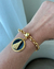 PUL493 - PULSEIRA ELO PORTUGUÊS GROSSO MEDALHA PRETA NOSSA SENHORA - ZAMAC- LINHA PREMIUM - comprar online
