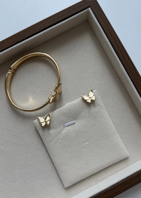 PRE09B - BRINCO LUXO BORBOLETA - ZAMAC - LINHA PREMIUM - comprar online