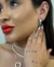 BRI602 - BRINCO ARGOLA INSPIRAÇÃO CARTIER ZIRCÔNIA - FOLHEADO A PRATA 925