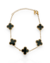 PUL478 - PULSEIRA VG 5 TREVOS PRETO PREMIUM - ZAMAC- LINHA PREMIUM - Destak Acessórios