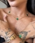 COL949 - COLAR CARTIER 3 TREVOS INSPIRAÇÃO VG VERDE - 40cm + 5cm EXTENSOR - FOLHEADO A OURO 18k - comprar online