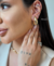 BRI520 - BRINCO GOTA FOLHEADO A OURO 18k -