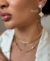 BRI2102- BRINCO VG ELOS ZIRCÔNIA FRANJA - FOLHEADO A OURO 18k