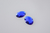 Medalhão Oval Azul Brilho