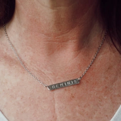 Collar Dije Rectangular Horizontal - Artifica