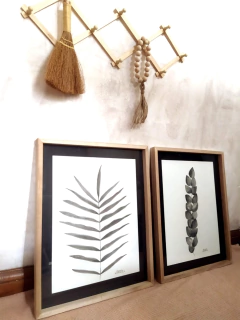 Duo negro&agua en marco Box - comprar online