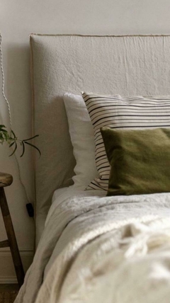 Respaldo de cama con funda de tussor en internet