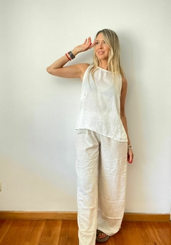 PANTALON LINO FLOR - comprar online