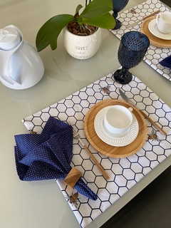 Lugar americano Colmeia / Caqui - Ateliê Mimos de Mesa