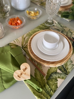 Lugar americano Palmeiras / linho - loja online