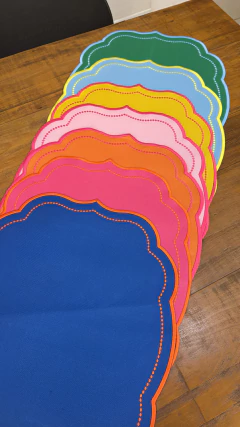 Imagem do Lugar americano bordado laranja