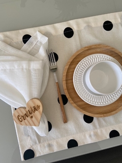 Lugar americano poá Off White - comprar online