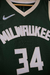 Camisa Jersey Milwaukee Bucks - 34 Giannis Antetokounmpo - 22 Khris Middleton - 2021/22 - Logo de Diamante - MVP Jerseys