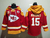 Moleton com Capuz Kansas City Chiefs - 15 Patrick Mahomes - 15 Travis Kelce - MVP Jerseys