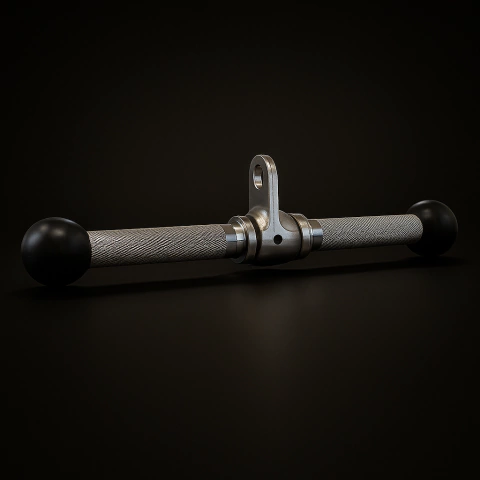 Barra Recta para Tríceps Centro Giratorio Topes Goma Bsfit - comprar online