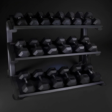 Kit Set Mancuernas Hexagonales Engomadas 7.5 Kg A 20 Kg (165KG) - comprar online