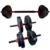 Kit Mancuernas Y Barra + 30kg Discos Pvc con tope a rosca. Color Conversor - Negro/Rojo