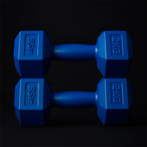 Par Mancuernas BSfit 2kg Pesas Hexagonal Plástico - comprar online