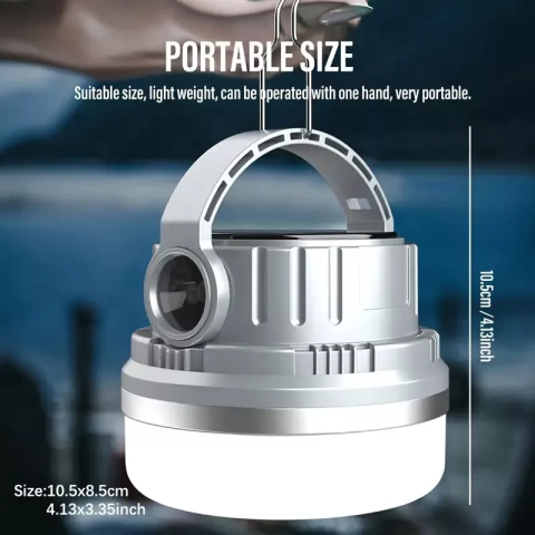 Lámpara Camping Farol Colgante Linterna Recargable Solar Usb