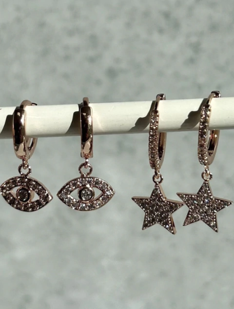 Aros Cubic Rose - comprar online