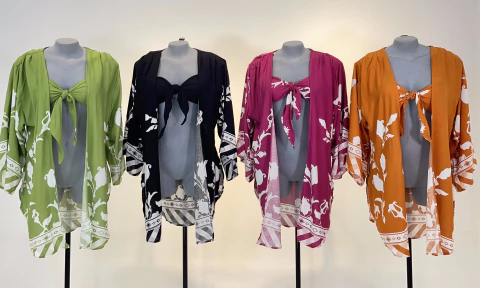 Imagem do Conjunto Kimono em Viscolinho - Ref 1519