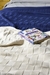 Manta cubre cama y cubre sillón damera cruda