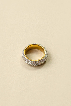 Anel Cravejado Dourado - comprar online