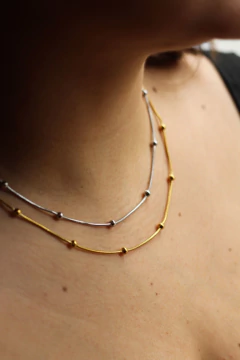 Colar Pontos Aço Inoxidável - loja online