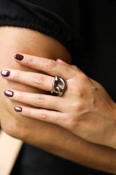 Anel Elos Corrente prata - comprar online