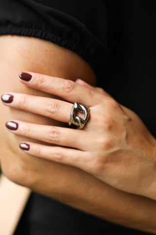 Anel Elos Corrente prata - comprar online