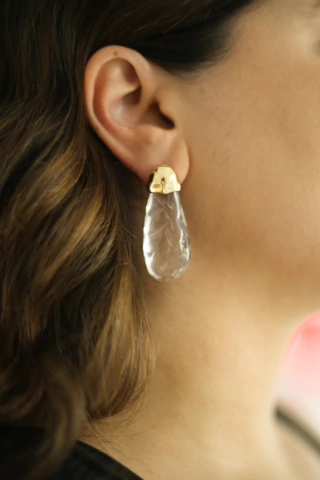 Brinco Gota Organica Transluscido