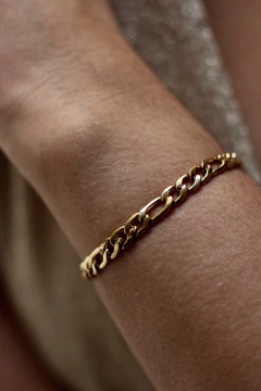 Pulseira Fígaro 3x1 aço inoxidável