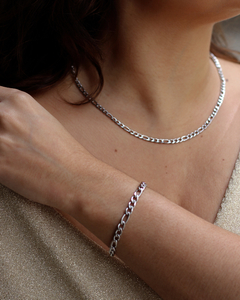 Pulseira Fígaro 3x1 aço inoxidável - ESSA