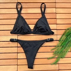Biquíni Penélope/Viés Regulável Preto Brick - comprar online