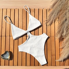 Body/Maiô Camila Off White Canelado - comprar online