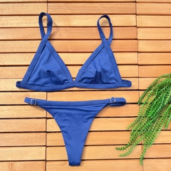 Biquíni Penélope/Viés Regulável Azul Marinho Brick - comprar online