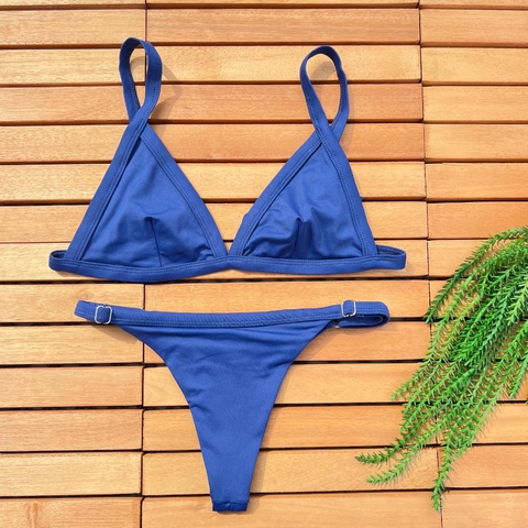 Biquíni Penélope/Viés Regulável Azul Marinho Brick - comprar online