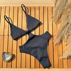 Body/Maiô Camila Preto Canelado - comprar online