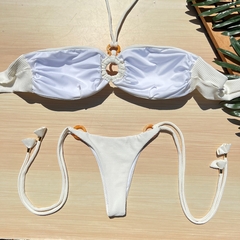 Biquíni Alana/Amarradinho Off White Colméia na internet