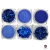 Kit com 6 Glitters Mix Azul D&Z