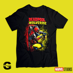 Remera Deadpool y Wolverine Pelea