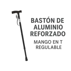 Bastón de Aluminio Negro Regulable con Mango en T – DEMA en internet