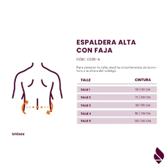 Espaldera Elástica Alta Con Faja DEMA - tienda online